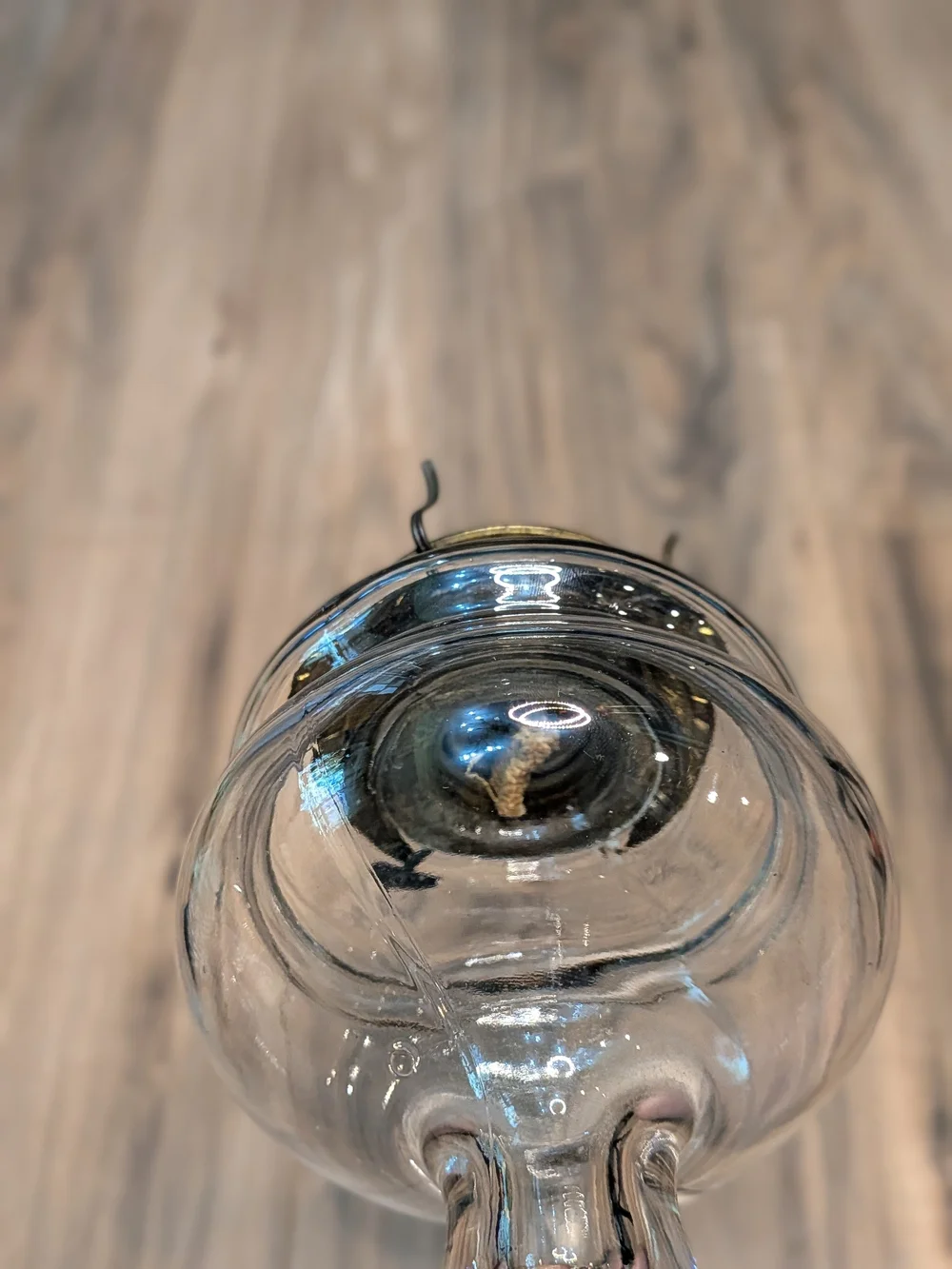 Clear Glass Vintage-Style Oil Lamp - Classic Home Accent